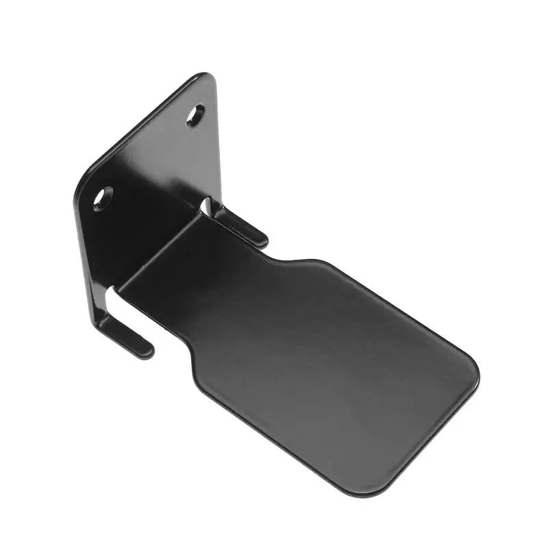 Black metal wall-mounted bike rack bracket shown as a sleek 2pcs floating metal bookshelf from decorbites set