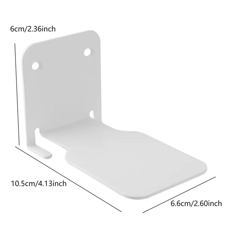 Decorbites™ 2pcs floating metal bookshelves with white metal wall-mounted brackets and pre-drilled holes for secure installation