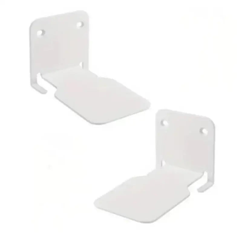 White metal wall-mounted bookshelf brackets for decorbites™ 2pcs floating metal bookshelves set of 2