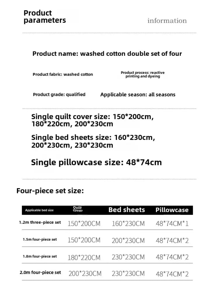 DecorBites™ fresh solid color cotton quilt set 4-piece featuring washed cotton with reactive printed detailed patterns