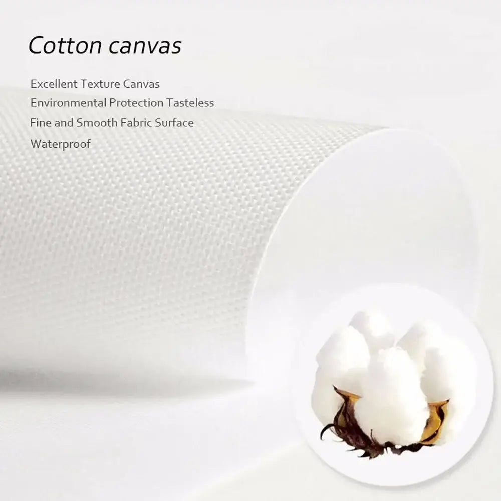 White cotton canvas fabric with fine textured weave and smooth surface for decorbites™ funny animal bathroom wall art print