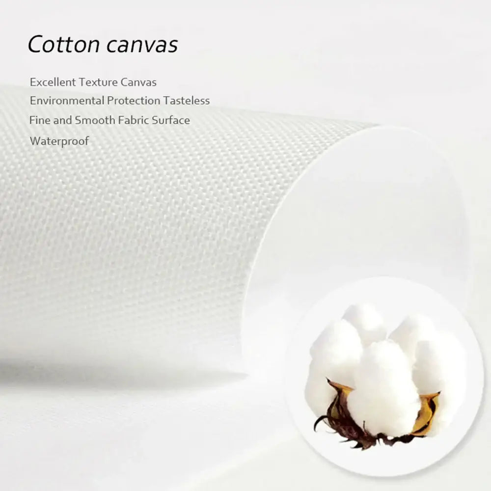 White cotton canvas fabric with fine textured weave for decorbites™ funny cat reading on toilet bathroom wall art