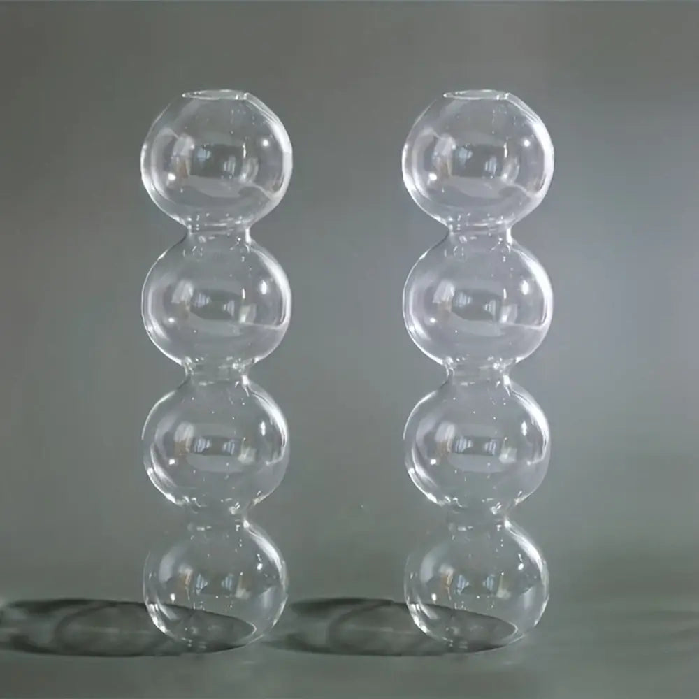 Decorbites glass bubble hydroponic vase with four clear glass spherical segments for wedding and home decor