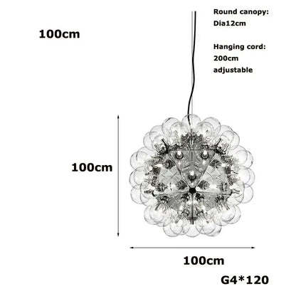 Clear glass bubble chandelier with round canopy and adjustable cord for decorbites glass bubble kitchen island lighting