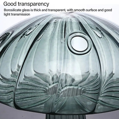 Glass Mushroom-Shaped Vase for Home Decor - Vase