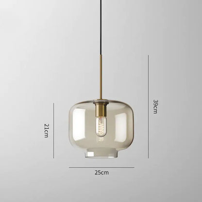 DecorBites™ glass pendant lights with frosted glass globe, brass accents, and exposed filament bulb for modern decor