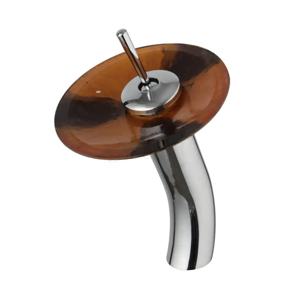 DecorBites™ Glass Rocker Handle Basin Faucet, Waterfall Mixer Taps, Chrome Finish