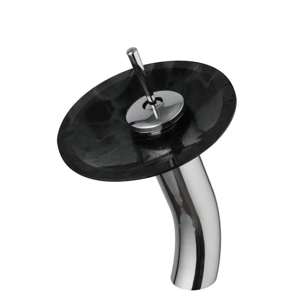 DecorBites™ Glass Rocker Handle Basin Faucet, Waterfall Mixer Taps, Chrome Finish