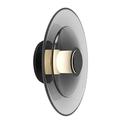 Modern black and frosted glass wall lamp decorbites glass wall lamp with sleek circular design for dining and living rooms