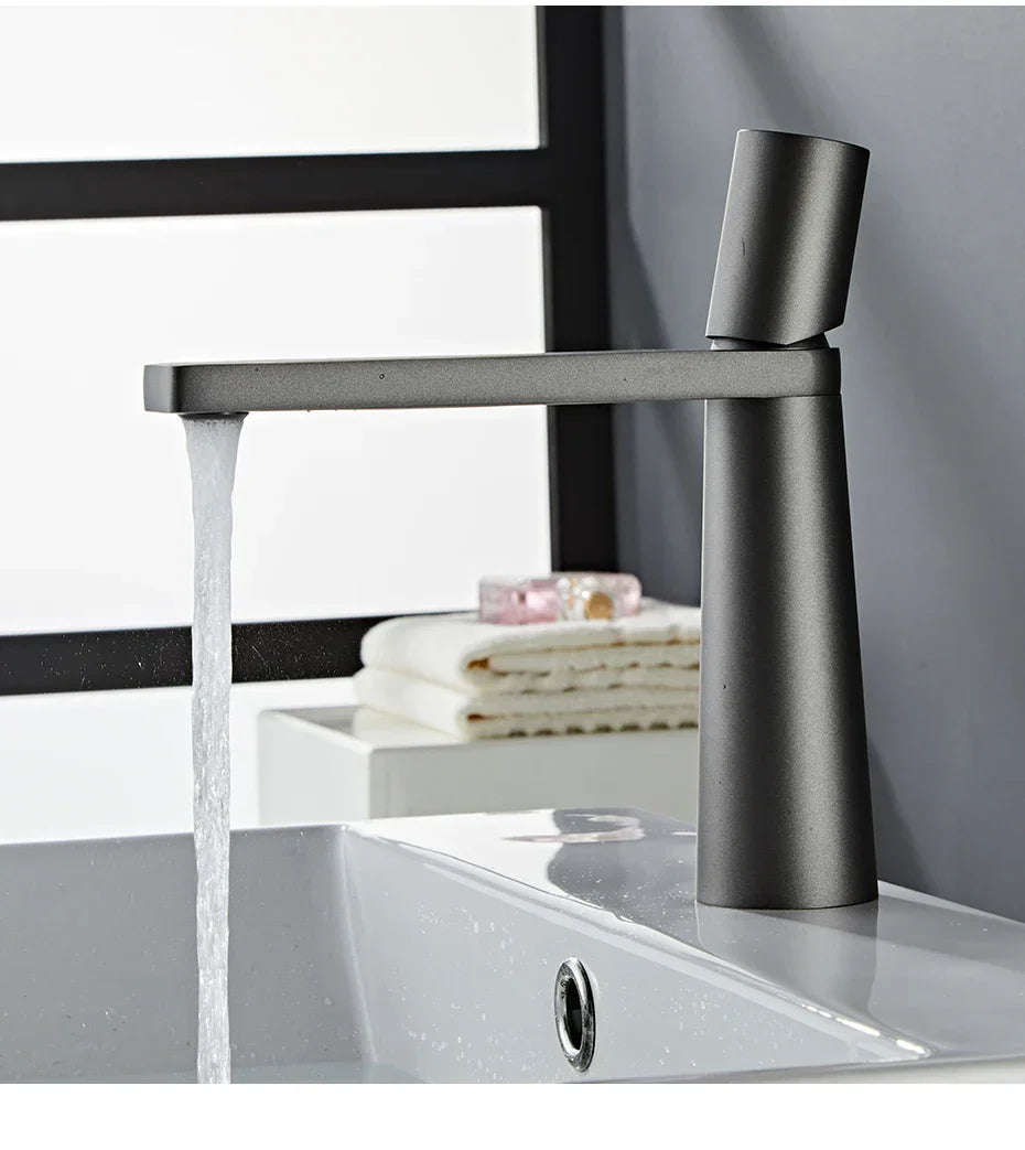 Modern matte black basin faucet with sleek minimalist design from decorbites gold brass bathroom sink collection