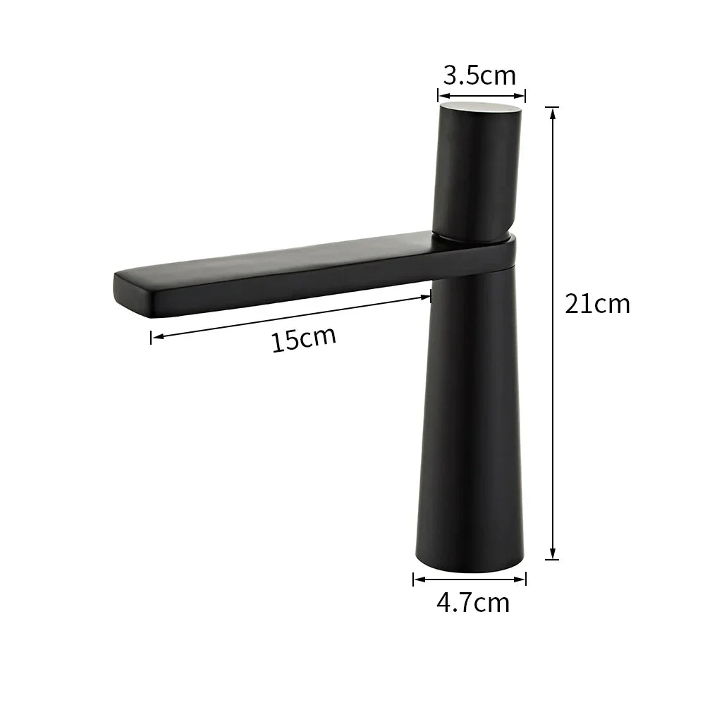 Black matte finish modern basin faucet featuring sleek minimalist design for bathroom sink by decorbites gold brass