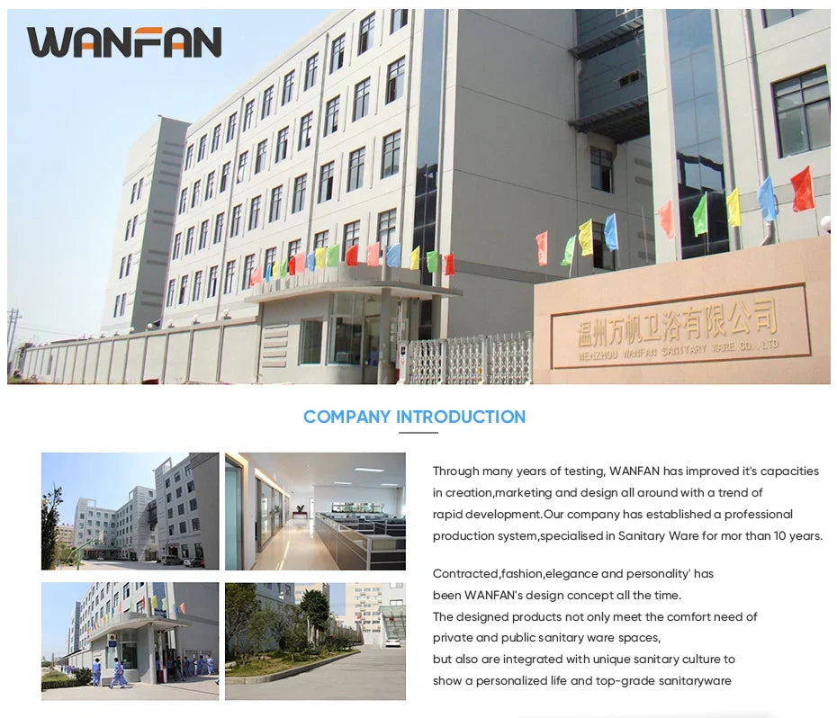 Wanfan sanitary ware factory building with colorful flags producing decorbites gold brass basin faucet for bathroom sink