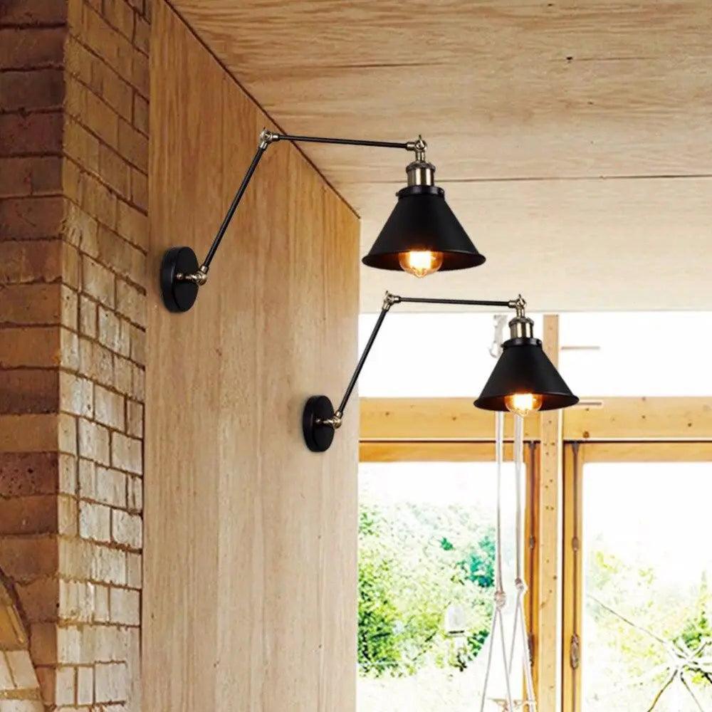 Industrial Plug In Wall Sconce - 2 Pack - Hardwired
