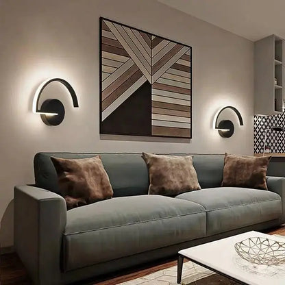 DecorBites Ingegerd modern black curved wall lamp with sleek minimalist design for contemporary interior lighting
