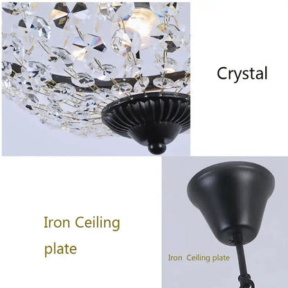 Black iron ceiling plate with decorative fluted design for decorbites iron art crystal chandelier dining room light