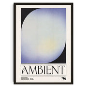Black-framed decorbites™ japanese koi cat abstract canvas wall art with minimalist gradient circle and cream matting
