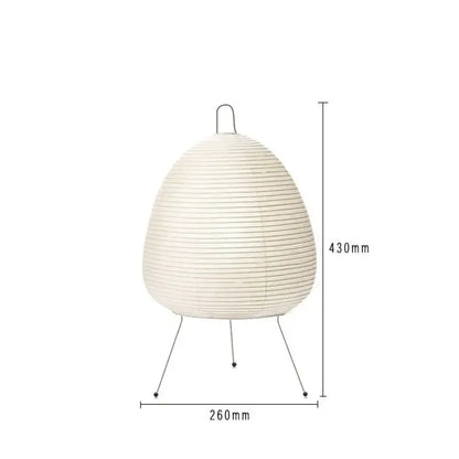 Decorbites japanese style floor lamp with cream-colored ribbed paper lantern and slender metal legs for living room lighting