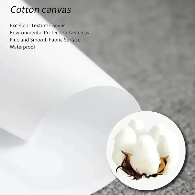 White cotton canvas fabric with fine smooth texture and waterproof features for katsushika hokusai blue waves wall art