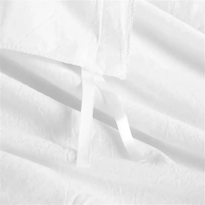 White fabric with subtle texture and stitched edges in DecorBites™ kawaii cinnamoroll bedding set duvet cover