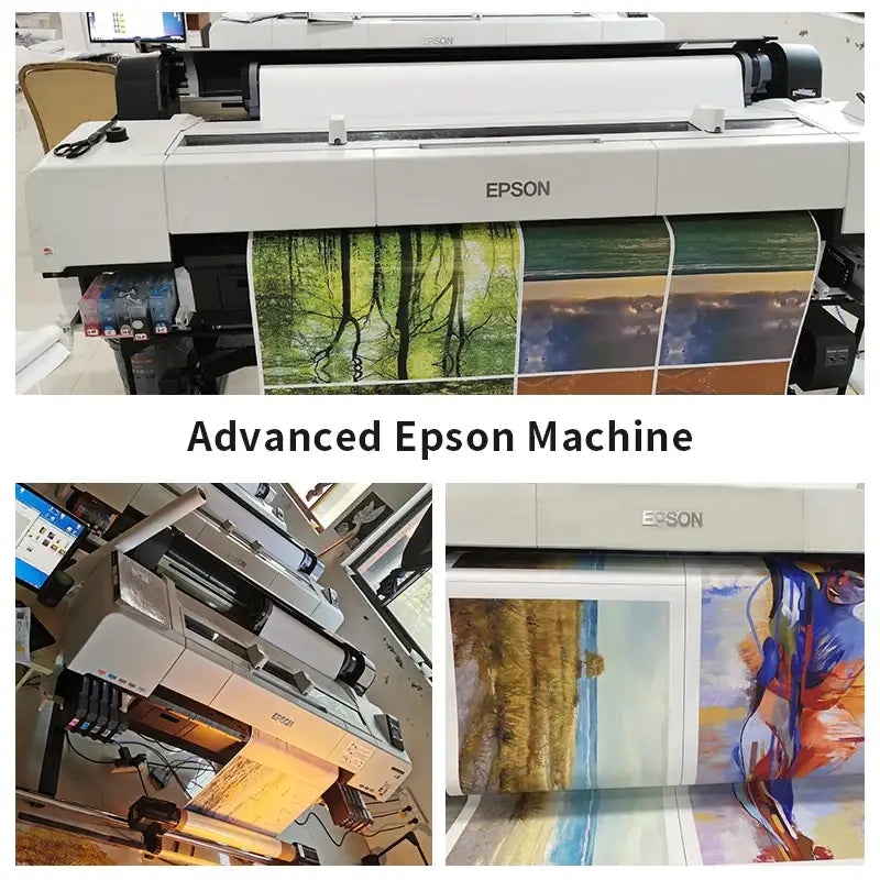 Advanced epson large-format printer with white and black exterior printing vibrant haikyuu anime canvas wall art