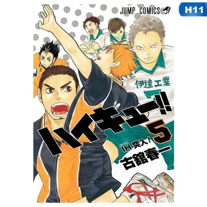Decorbites™ kids haikyuu volleyball anime canvas wall art featuring dynamic players in black and orange uniforms