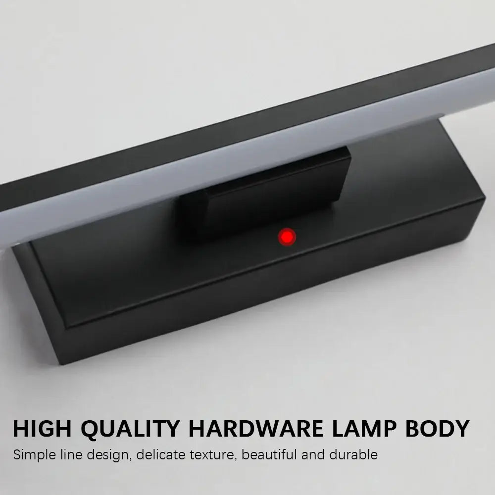 Black rectangular decorbites™ led rechargeable wall sconce with linear light source usb type-c and remote control