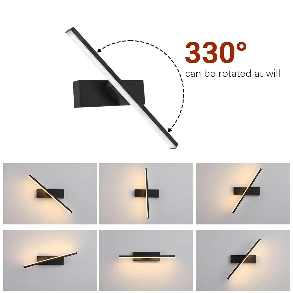 Decorbites™ led black rechargeable adjustable wall sconce with usb type-c light source and remote control features