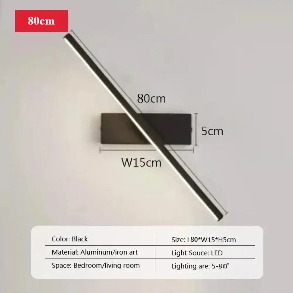 Decorbites™ led black aluminum rechargeable wall sconce with usb type-c light source and remote control functionality