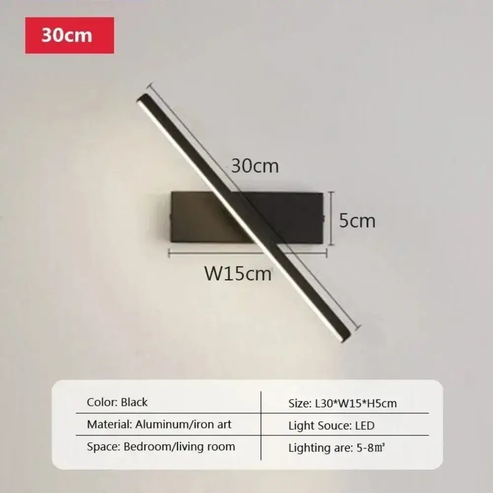 DecorBites™ led black rechargeable aluminum wall sconce with usb type-c light source and remote control features