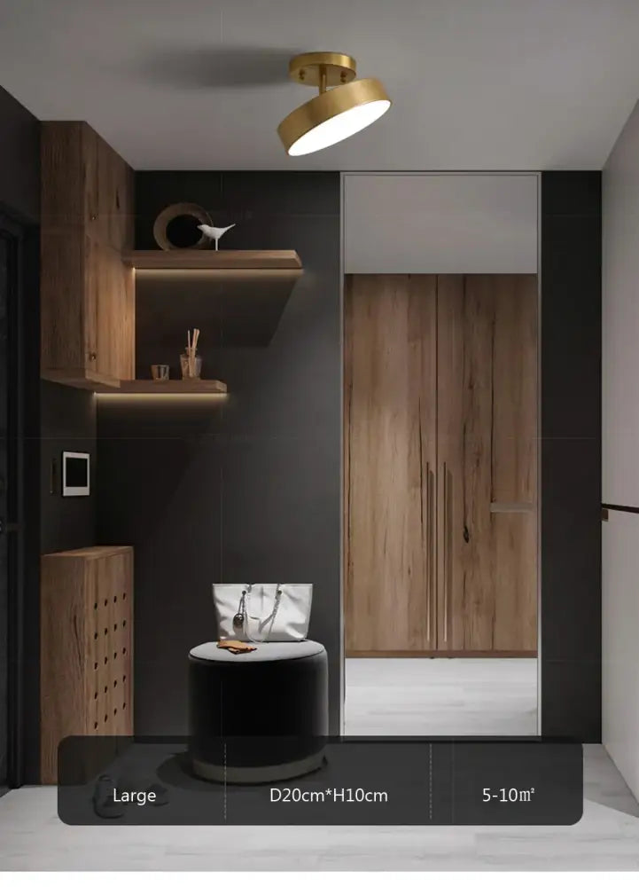 Decorbites™ gold-finished led ceiling light with sleek modern design for bedroom and living room lighting needs
