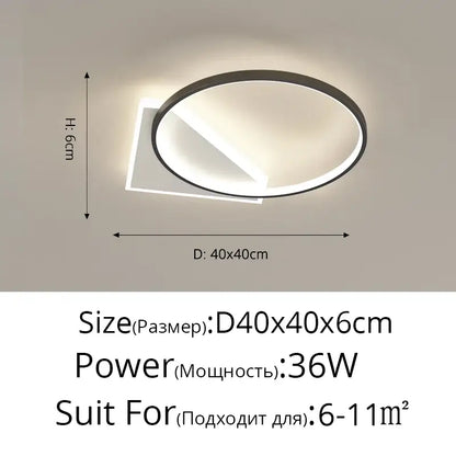 Modern circular led ceiling light with sleek black frame and white illumination from decorbites led ceiling lights collection