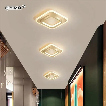 Modern square decorbites led ceiling lights with sleek double-layered design emitting warm white illumination