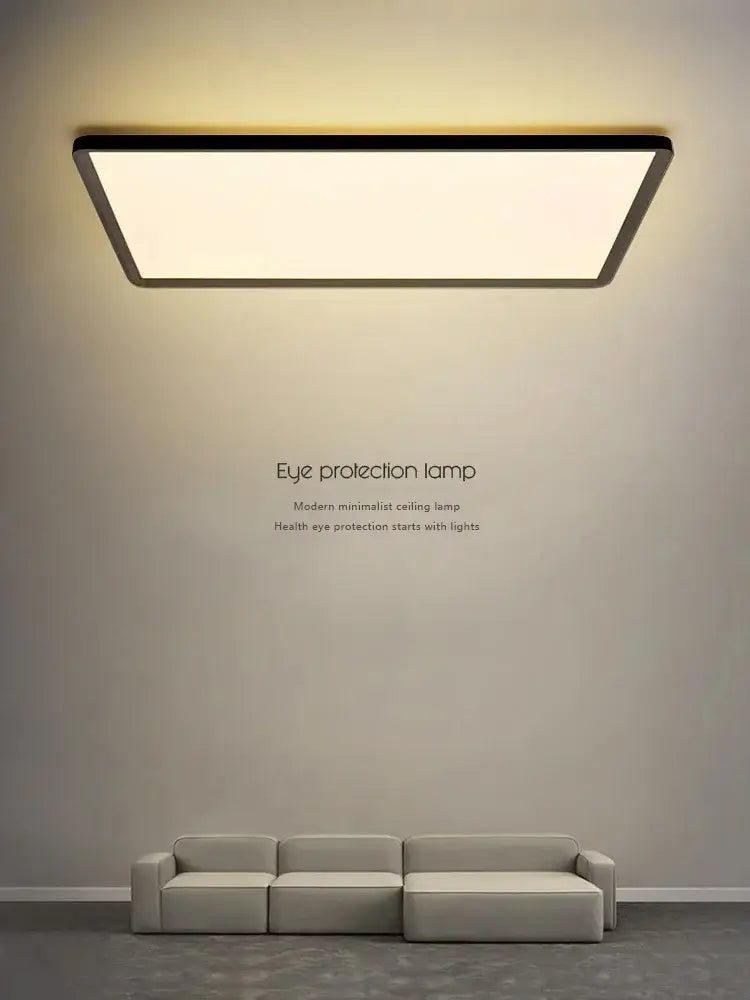 Modern minimalist rectangular ceiling lights by decorbites led ceiling with sleek black frame and warm white led lighting