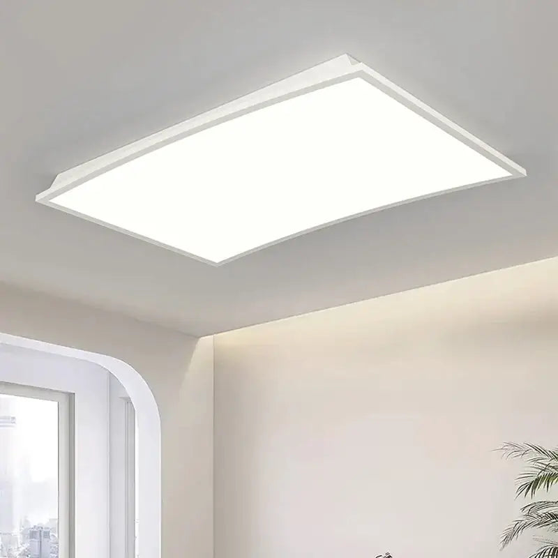 White rectangular led ceiling light with sleek modern design from decorbites led ceiling lights for living room lighting
