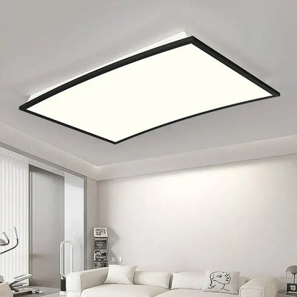 Modern rectangular decorbites led ceiling lights with sleek black frame and soft white panel for bedroom and living room lighting