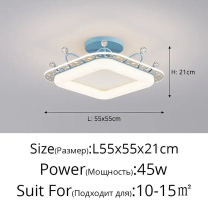 Decorbites led ceiling lights in light blue and white with crystal accents modern minimalist ceiling lights for indoor use