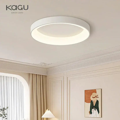 White circular decorbites led ceiling light with sleek modern design and soft dimmable illumination for living spaces