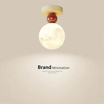 Decorbites led ceiling minimalist bedroom lighting fixture with a warm glowing textured spherical led ceiling moon wall lamp
