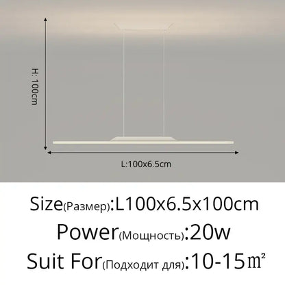 Modern minimalist decorbites led ceiling pendant lamp with sleek rectangular design and frosted glass diffuser in white