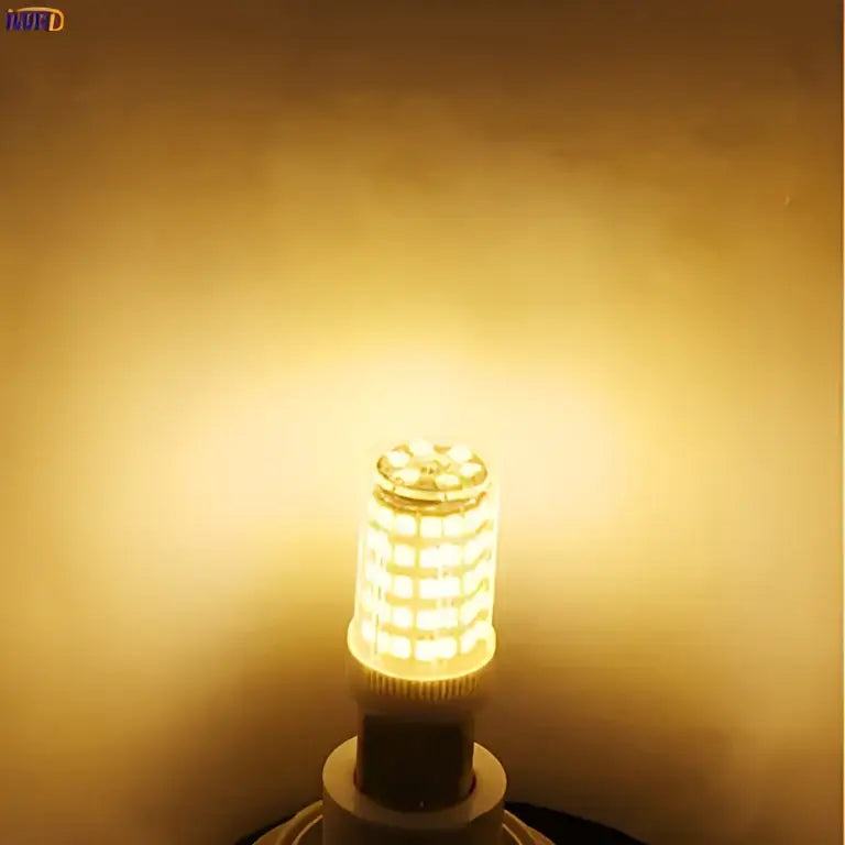 Warm golden-yellow decorbites led ceramic bi-pin bulb 4w g9 with visible filament and dimmable 320lm output