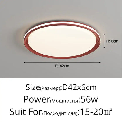 A modern decorbites led chandelier with warm white panel and sleek reddish brown metallic frame for living spaces