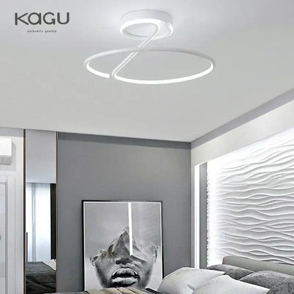 White led chandelier with modern swirling ring design chrome finish decorbites led chandelier for living room and kitchen