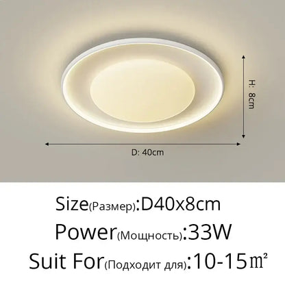 Modern white circular decorbites led chandelier with sleek minimalist design and soft warm glow for kitchen island lighting