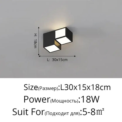 Modern black and white geometric wall sconce with minimalist design for indoor use in decorbites led chandelier collection
