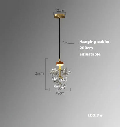DecorBites led chandelier lighting features a delicate crystal-encrusted gold frame with adjustable black cable for dining room