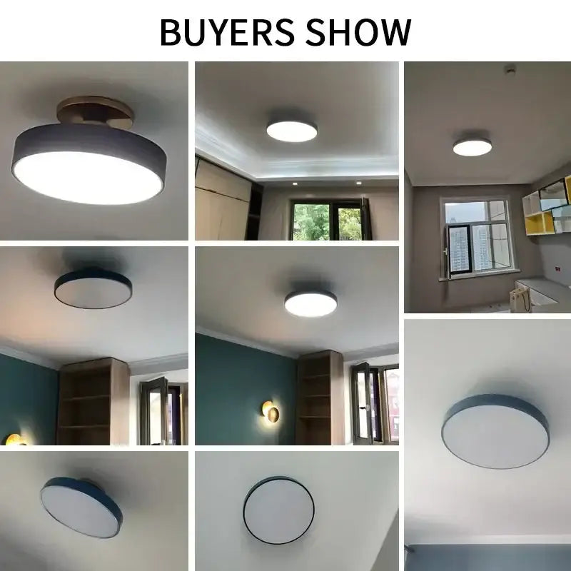 Modern circular decorbites™ led chandelier lights with matte gray or black frame and soft white diffused panel