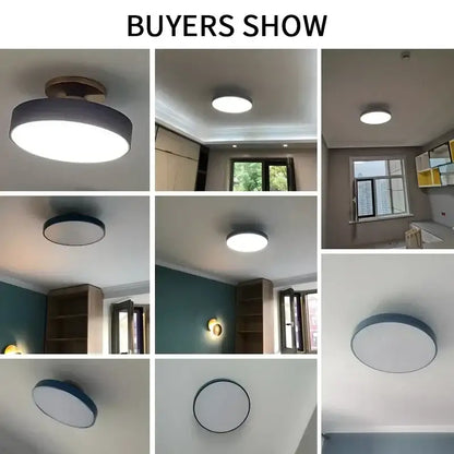 Modern circular decorbites™ led chandelier lights with matte gray or black frame and soft white diffused panel