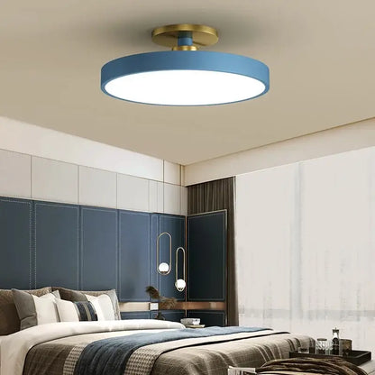 DecorBites™ modern blue led chandelier lights with gold-toned central fixture for indoor living and bedroom use