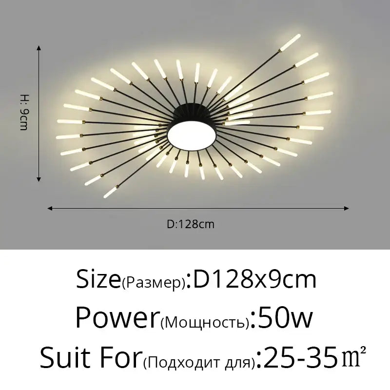 Modern black and white decorbites led chandelier lights with circular fixture and illuminated cylindrical bulbs for indoor use