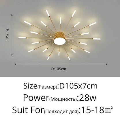 Gold-toned DecorBites LED chandelier lights featuring a circular fixture with slender arms and white cylindrical LED bulbs